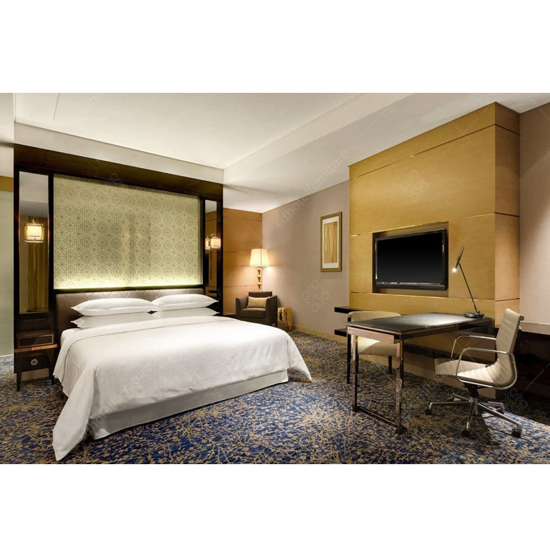 Environmental Friendly Lacquer Wooden Panel Bedroom Furniture