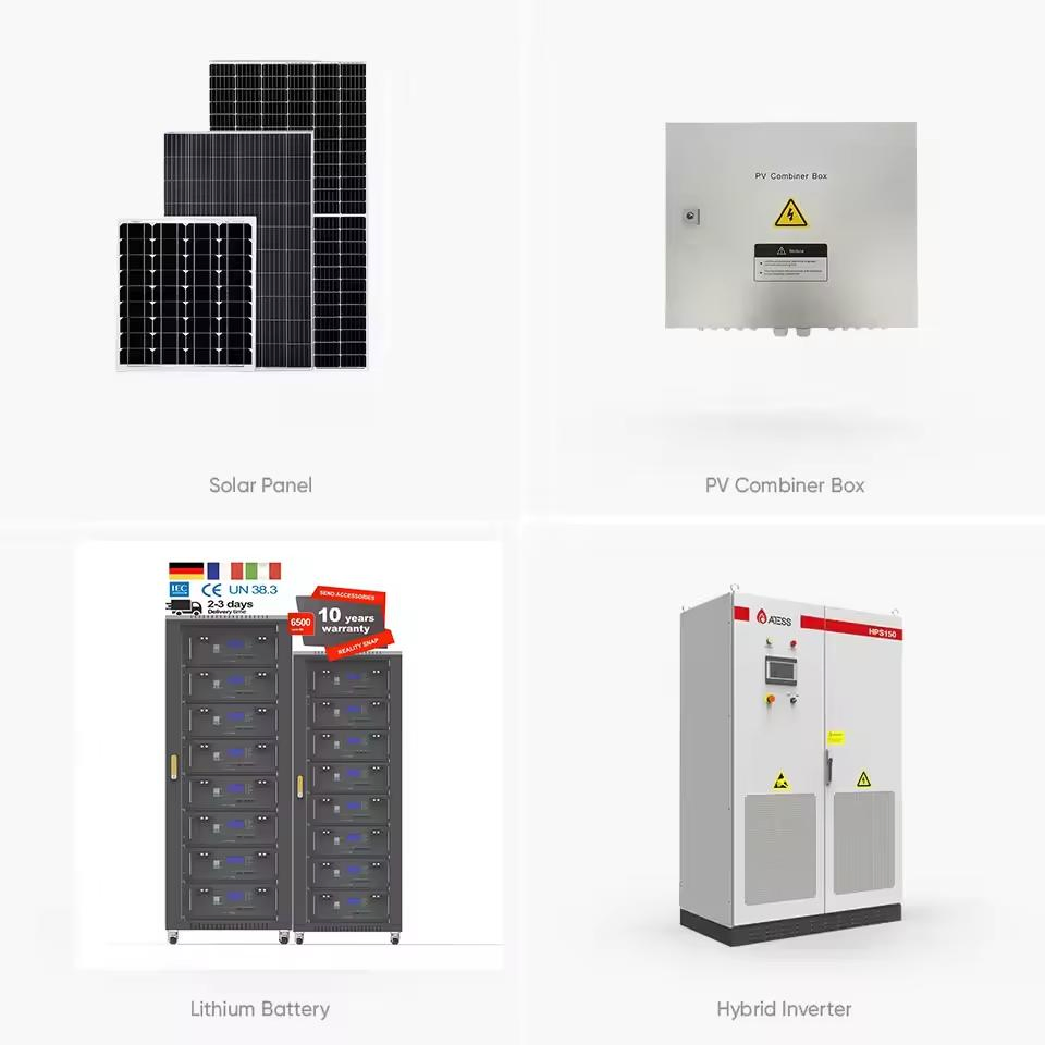 Complete Set Solar System Energy Storage System 100kwh 150kwh 500kwh 1mwh Commercial Solar Energy Storage System Cabinet