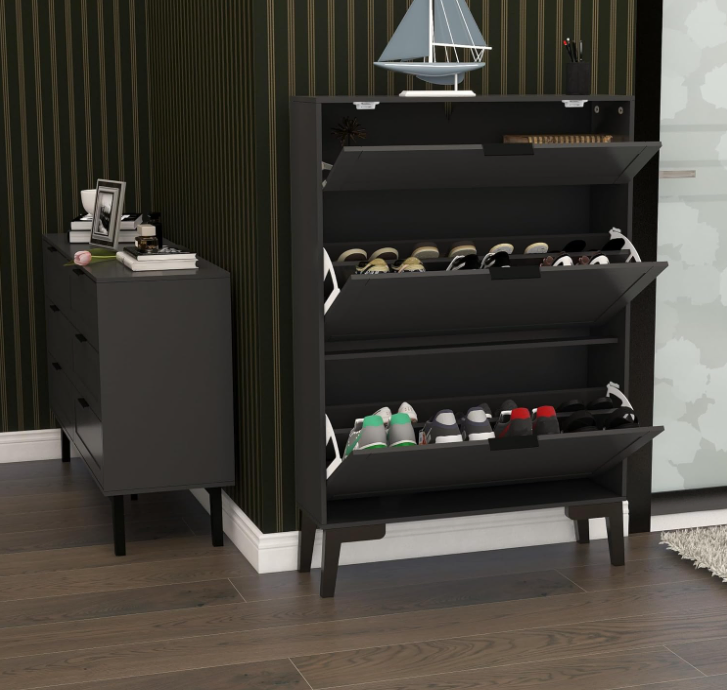 Chic Footwear Storage Solution for Contemporary Hallway Shoe Rack