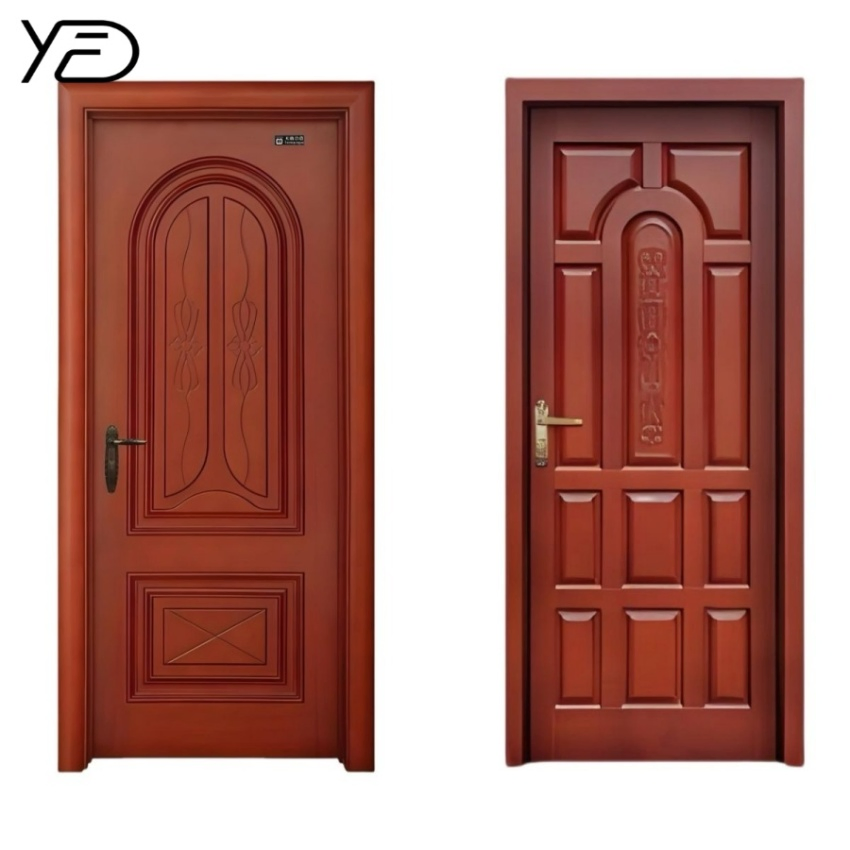 Top Seller Modern PVC Oak Wood Solid Barn Door for Bathroom Interior Solid Wood Main Door Designs with Decoration Feature