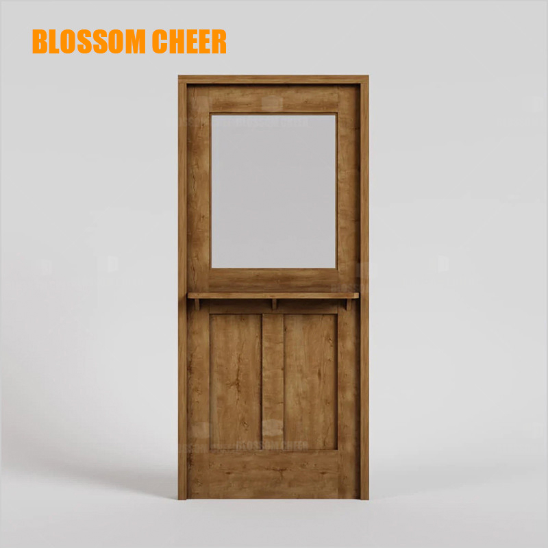 Exotic Wooden Solid Frame Front out House Painting Technology Stable Dutch Door