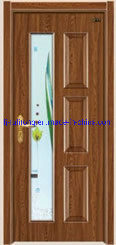 Interior PVC Glass Patio Security Steel Sliding Wood Door