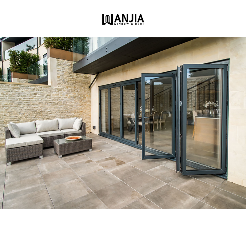 Contemporary Aluminum Folding Glass Bifold Patio Doors for Chic Home Designs