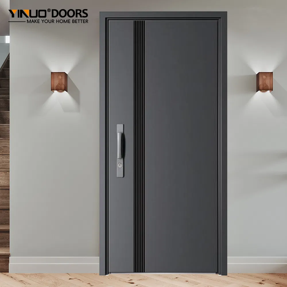 Bullet-Resistant Modern Iron Steel Security Door High-Quality Entry Door Passed Class a Test