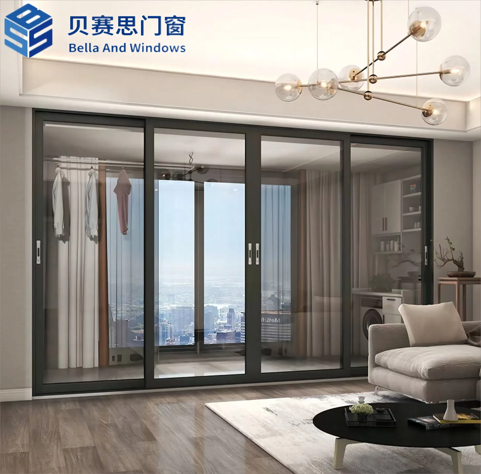Thermal Break Triple Glazed Low-E Glass Aluminium Lift Slide Sliding Patio Doors for Balcony