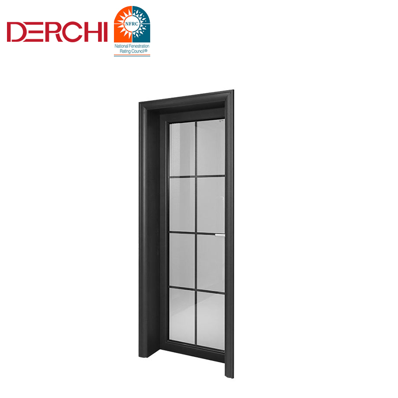Waterproof Double-Layer Tempered Glass Bathroom Frosted Aluminium Double Casement Dutch Door Modern Toilet Door