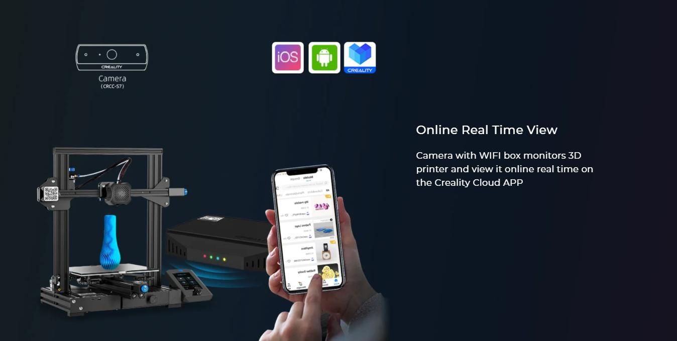 Creality- Smart Kit 2.0 with 8g TF Card Creality WiFi Box 2.0 &amp; HD Camera, Wireless Printing Real-Time Remote Monitoring,