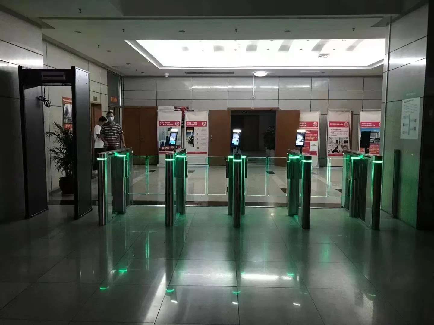 Speed Gate for Metro Train Station Security with Biometric Attendance System