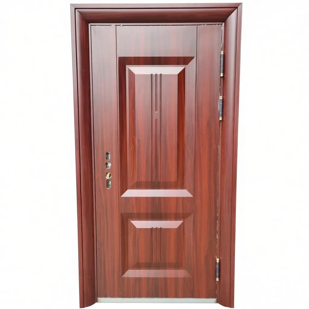 Win-Star Customized Windows and Doors Metal Door Entrance Security Metal Security Exterior Front WPC Wrought Iron Home Turkish PVC Steel Door with Handware