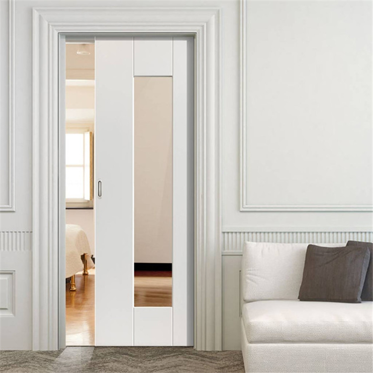 Prima Latest Fashion Wood Interior Modern French Doors with Glass New Design Interior Doors Series Barn Interior Door