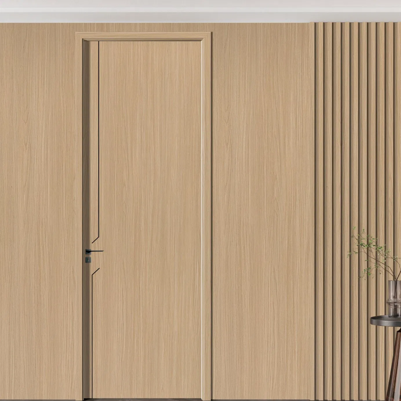 21. Value-Packed Wooden Wood PVC Security WPC PVC Acoustic Interior Door Soundproof Core Hotel