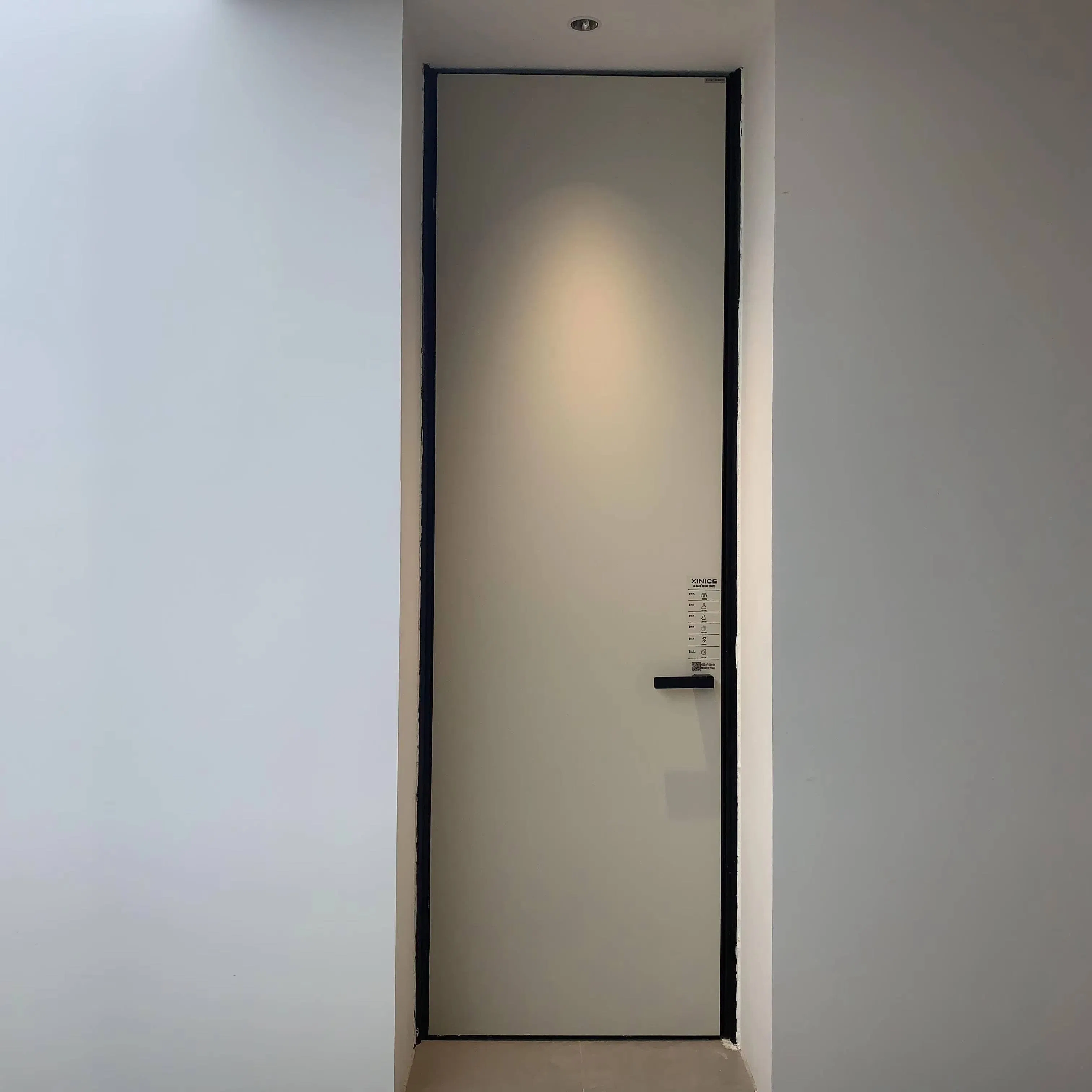 Simple High-End European Aluminium Wood Flush Interior Door for Home Office