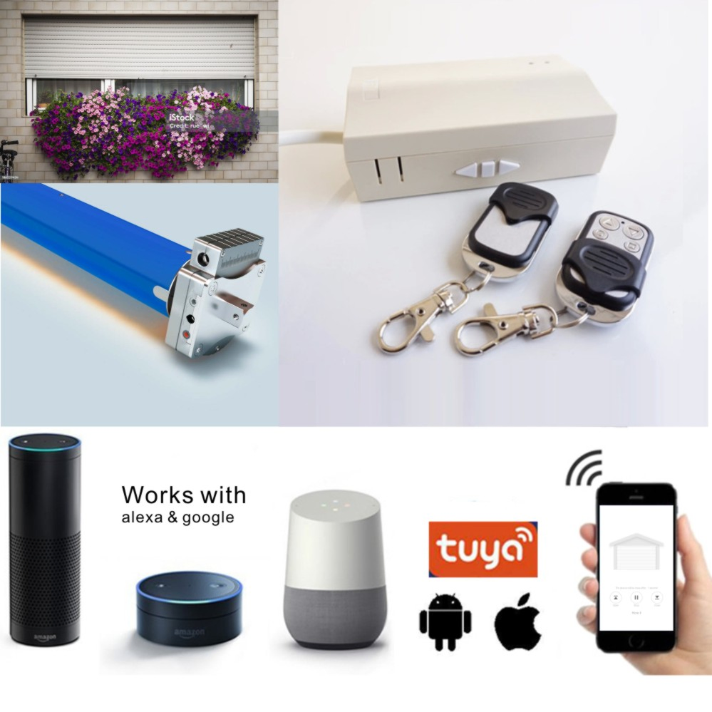 Nvm Ellard UK Roller Shutter Garage Door Tubular Motor Tuya WiFi Smart Remote Control Kits