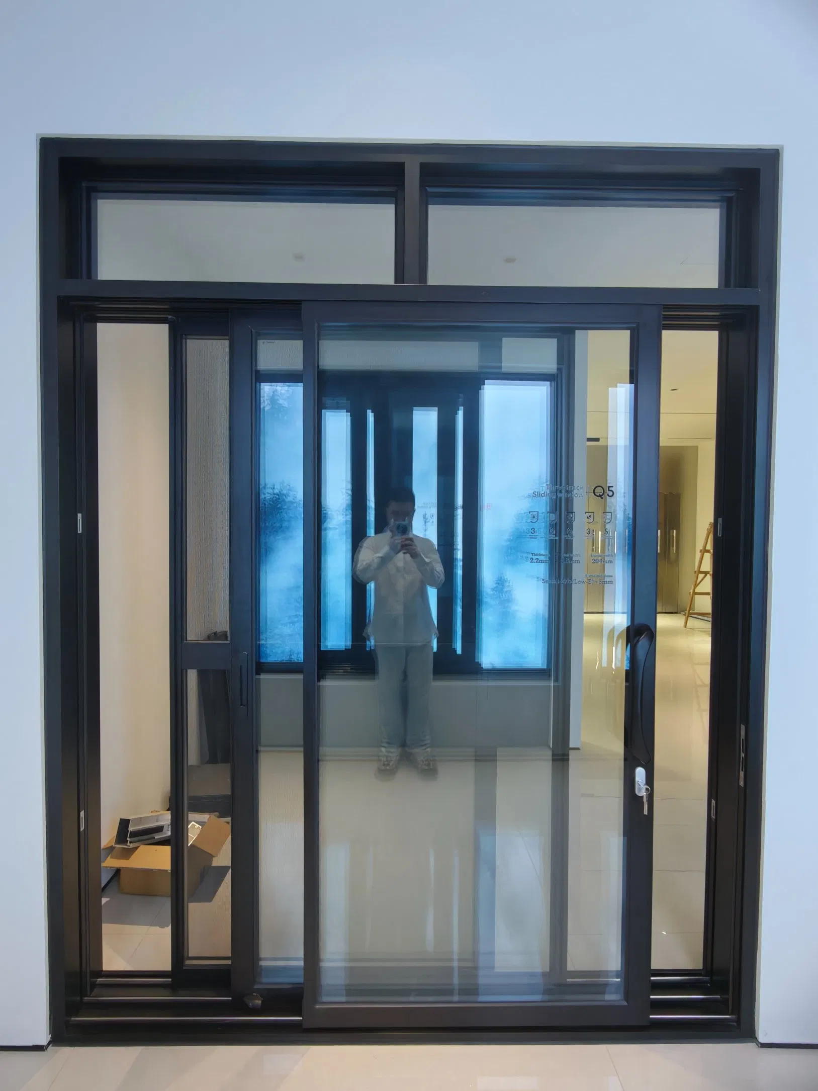 USA Market Residential Patio Non Thermal Break Aluminum Sliding Door with Blinds