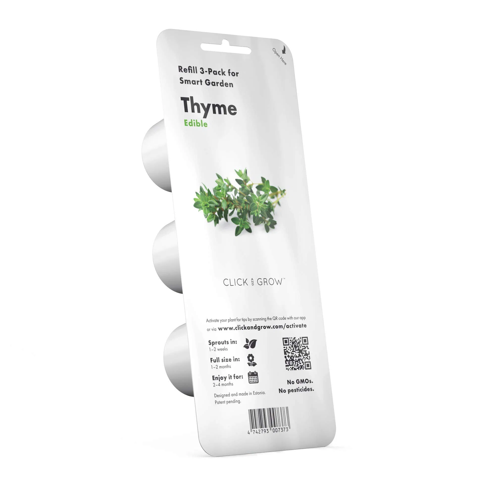 Bundle Click and Grow Smart Garden Grey Basil Pods Thyme Plan Pods 3-Pack Hydroponic Grow System Kit