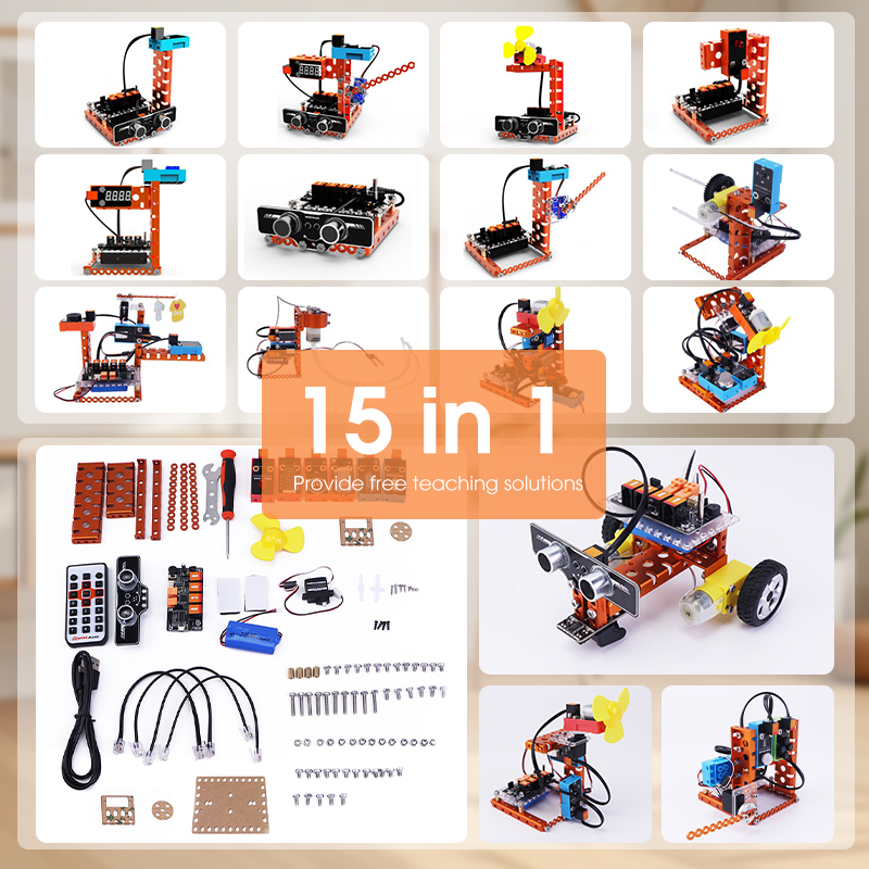 15 in 1 Stem Educational Building Kit Programmable Ai Smart Home Inventor Dly Robotics Kit for Kids School Classroom