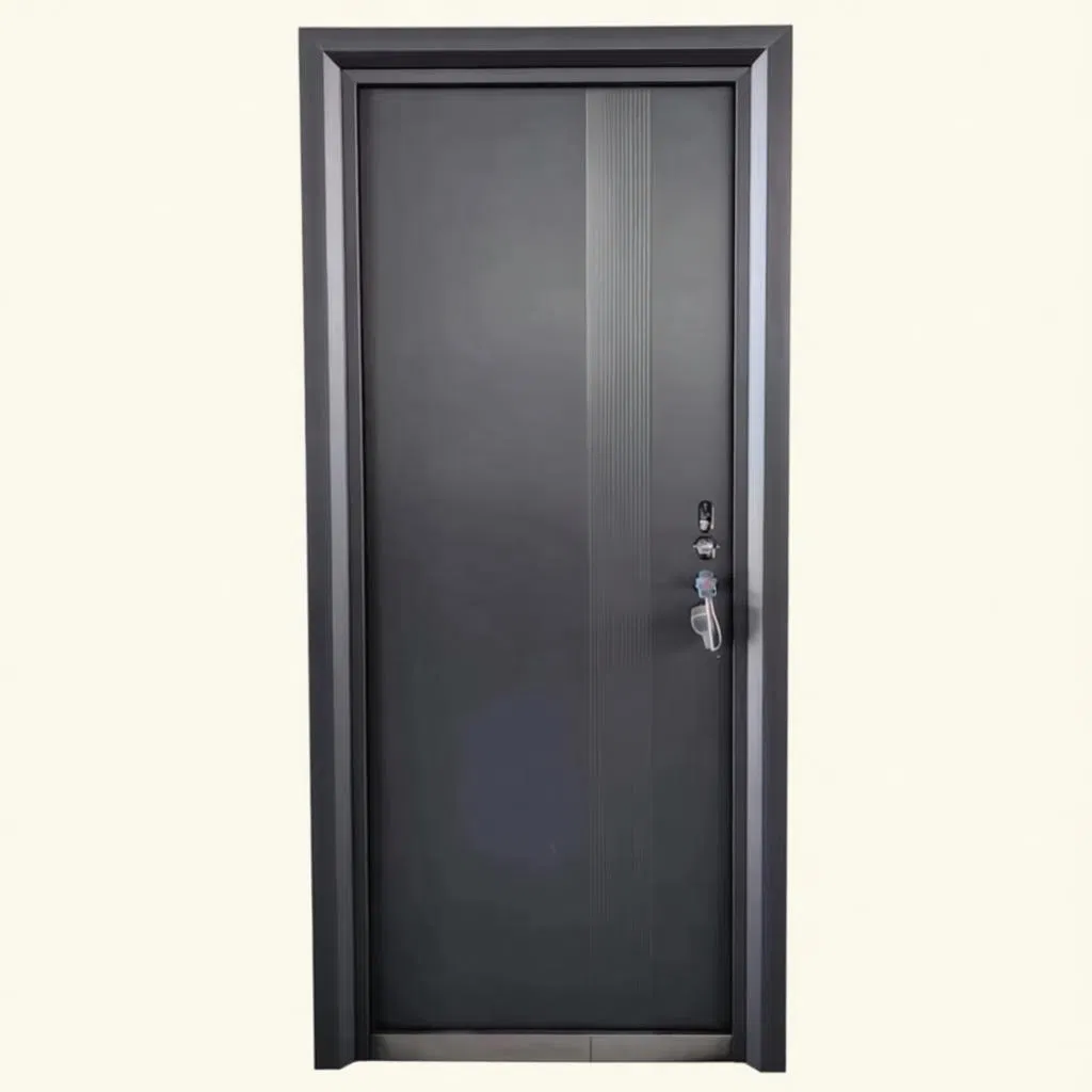 Win-Star Customized Windows and Doors Metal Door Entrance Security Metal Security Exterior Front WPC Wrought Iron Home Turkish PVC Steel Door with Handware