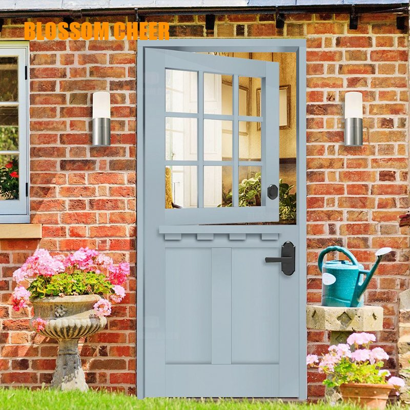 Exotic Wooden Solid Frame Front out House Painting Technology Stable Dutch Door