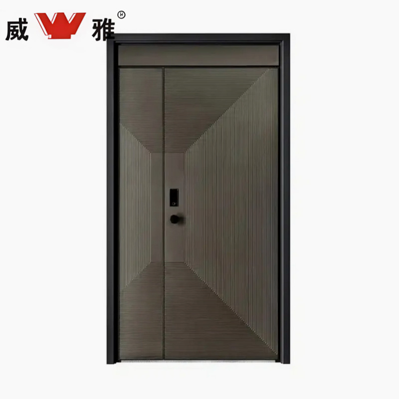 Exceptional Safety Bullet Resistant Steel Corrosion Protection Custom Leaf Thickness Front Door with Matt Finish