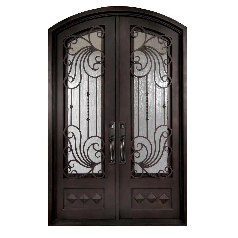 High Quality Security and Decoction Exterior Wrought Iron Door