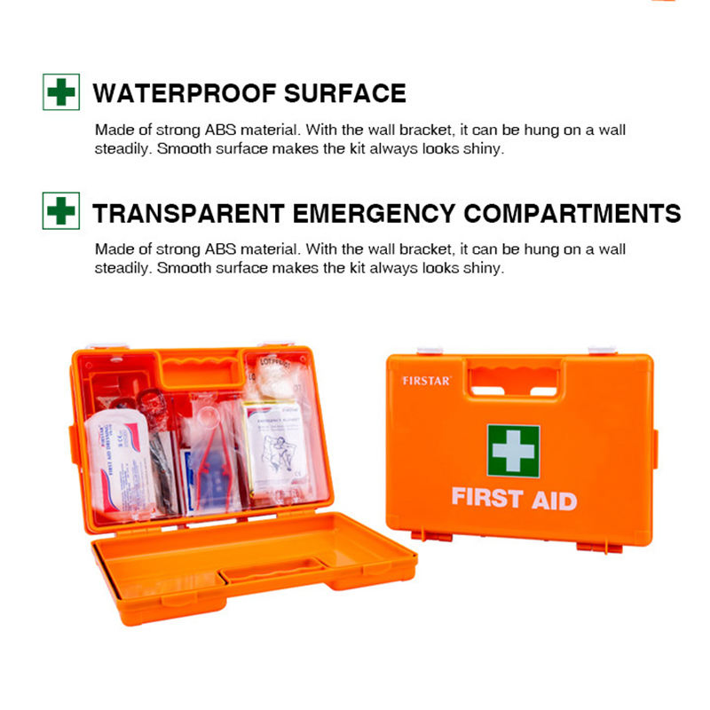 Smart Wall-Mounted Kit Survival ABS Portable Multi-Compartment First Aid Kit for Home Office Trave Outdoor