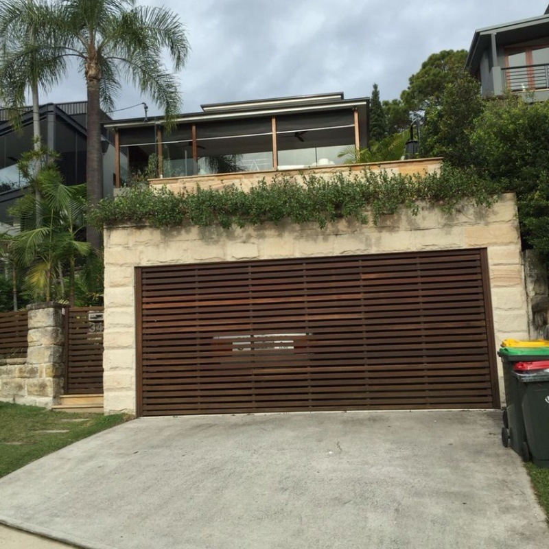 Dutch Imported Powder Coating Smart Aluminium Concealed Frame Grille Garage Doors