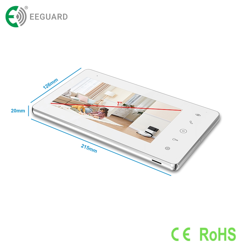 2-Wire IP 7" WiFi Video Doorbell Kit Support Smartphone Remote Unlock Control