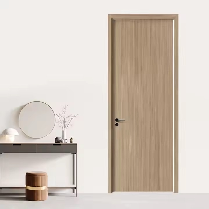 American Over Size Prehung Flush Design Conceal Hidden Hinge Residential Solid Wood Modern Interior Room Door for House