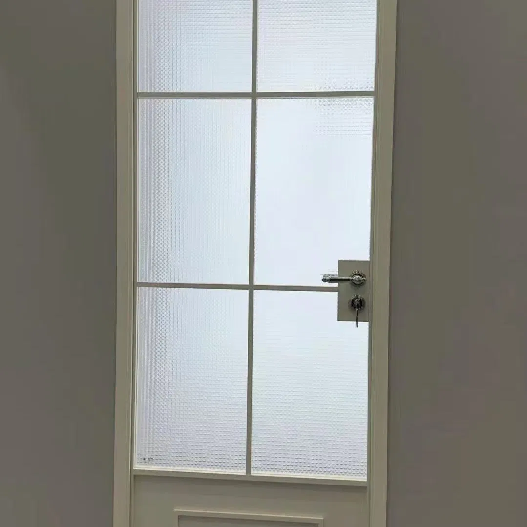 Narrow Frame Interior Kitchen Door Aluminum Casement Dutch Glass Door Flush Modern Toilet Swing Bathroom Security Door