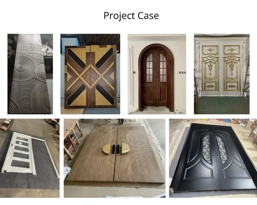 Exterior Solid Wood Door with Sidelights