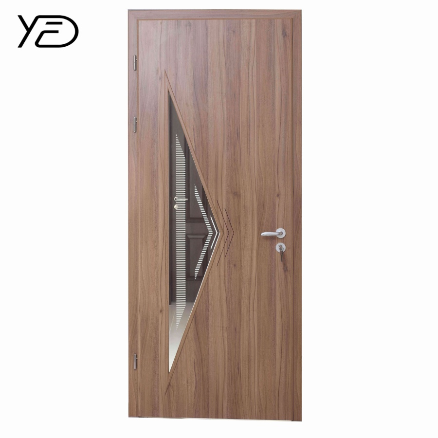 2025 Modern Flush Mounted Wall Panel Design American Red Oak Interior Solid Wooden Frameless Door Invisible Hidden Door Waterproof