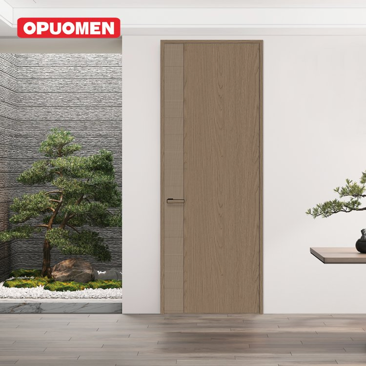 Modern Aluminum Wooden Flush Frameless Interior Bedroom Door Invisible with Hidden Frame