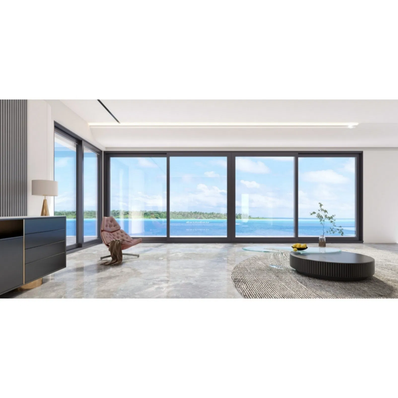 35dB Soundproof Aluminum Sliding Door with Enhanced Acoustic Performance