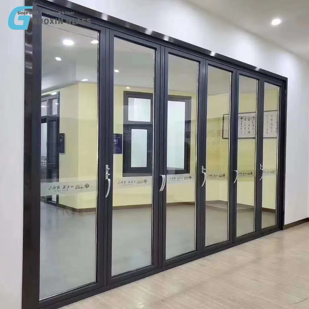 1. Insulated Glass Bifold Door - Guoxin Aluminium Fireproof Folding Door