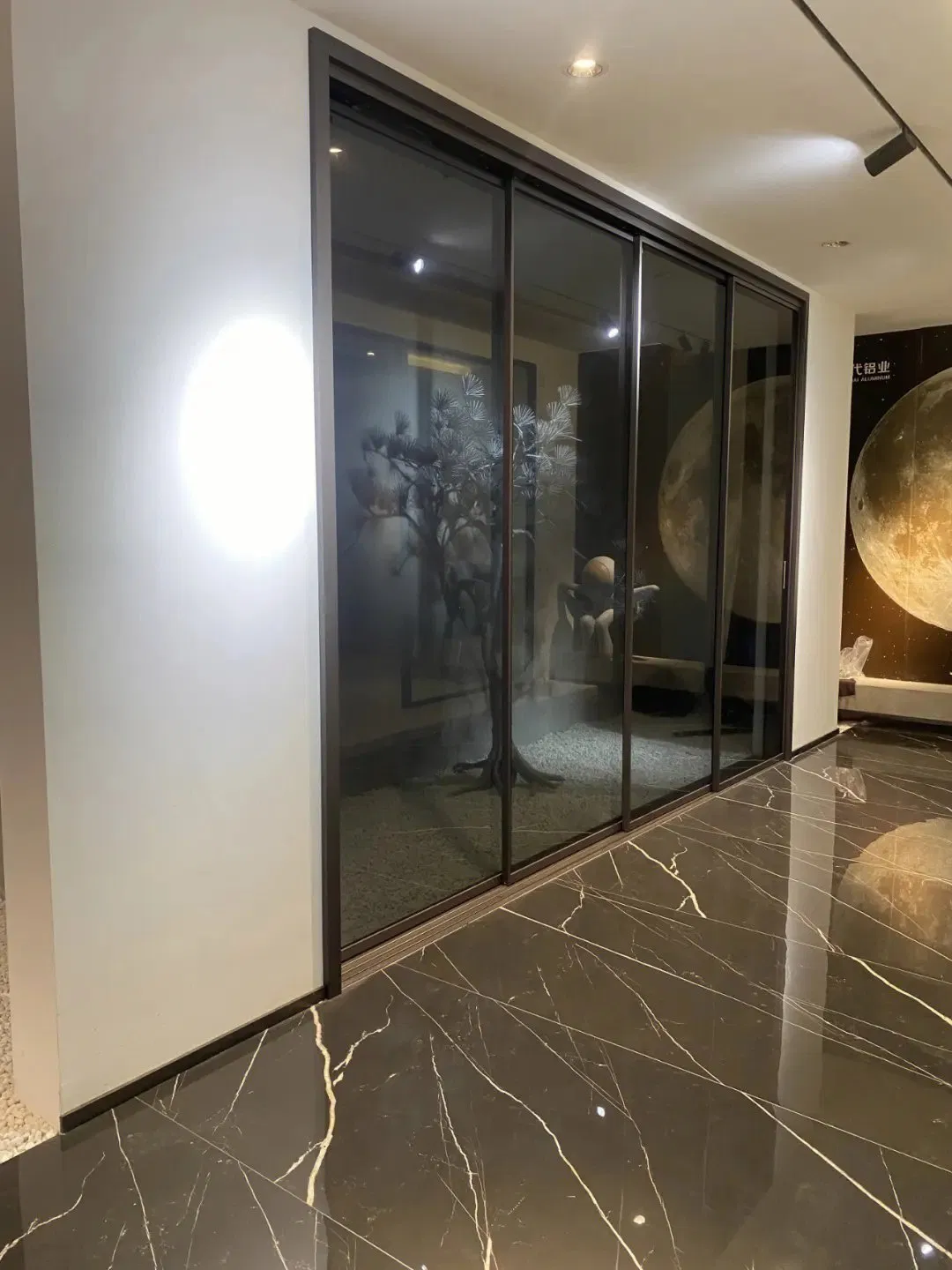 Switchable Smart Glass Sliding Door Office Automatic Interior Intelligent Privacy Framless Glass Doors