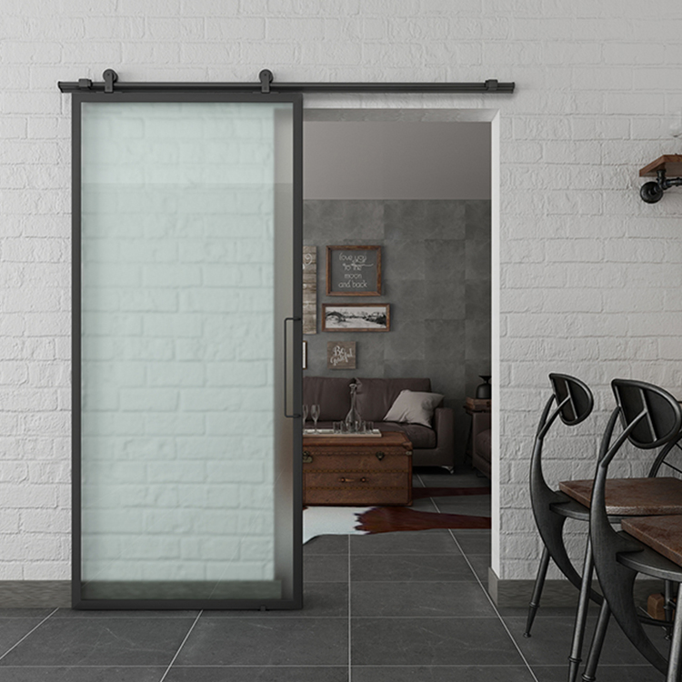 Interior Tempered Glass Barn Style Entry Doors Set Design All Frosted Glass Sliding Barn Door