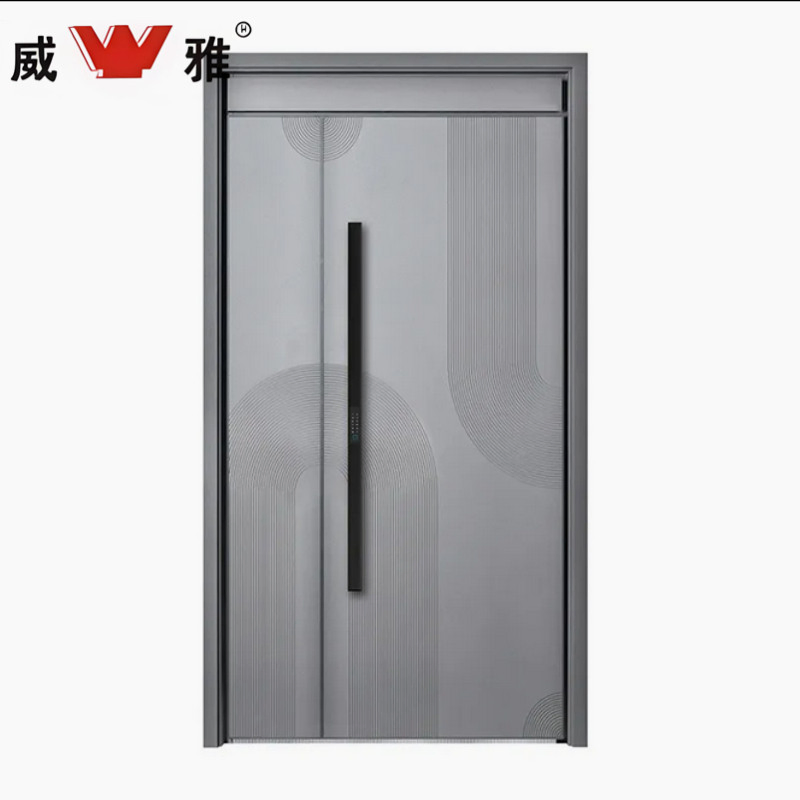 Exceptional Safety Bullet Resistant Steel Corrosion Protection Custom Leaf Thickness Front Door with Matt Finish