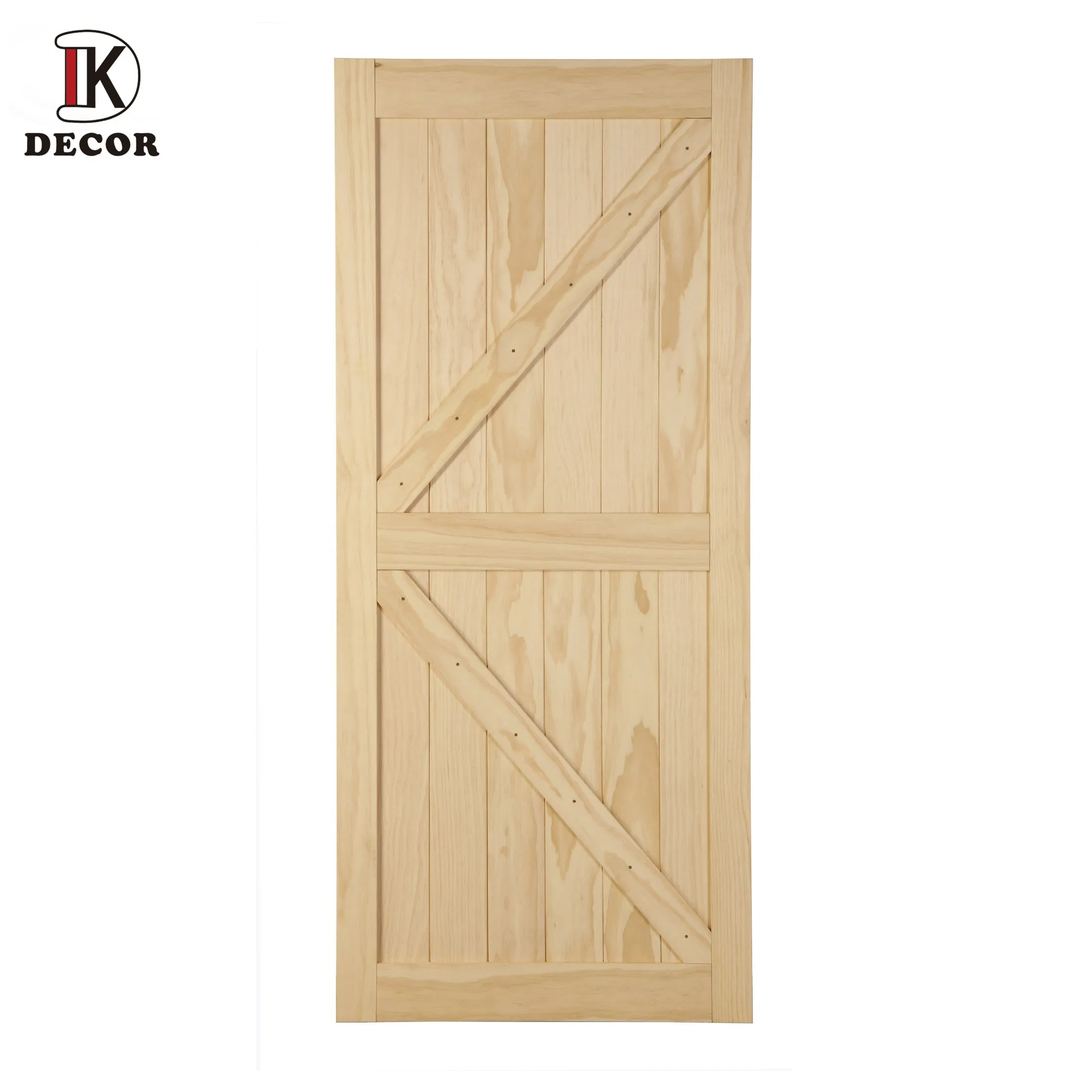 Classic K Design Knotty Alder Internal Sliding Wooden Interior Barn Door with Track System