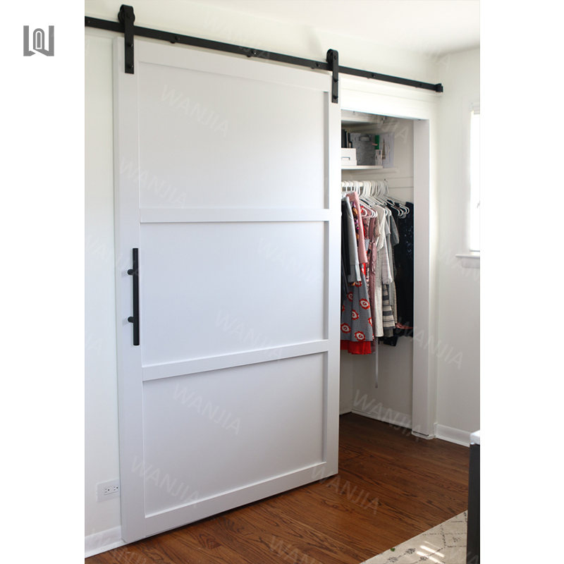 Wanjia Residential Interior Modern Design Sliding Barn Wood Interior Wooden Barn Doors