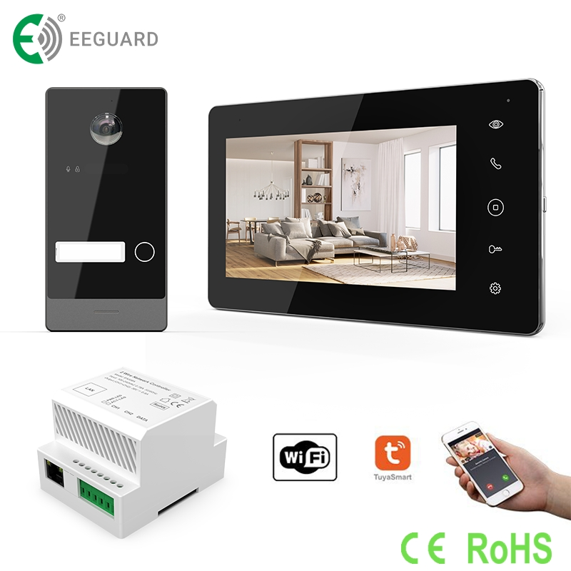 2-Wire IP WiFi Tuya Smart Intercom System Home Security Wired Doorbell Kit