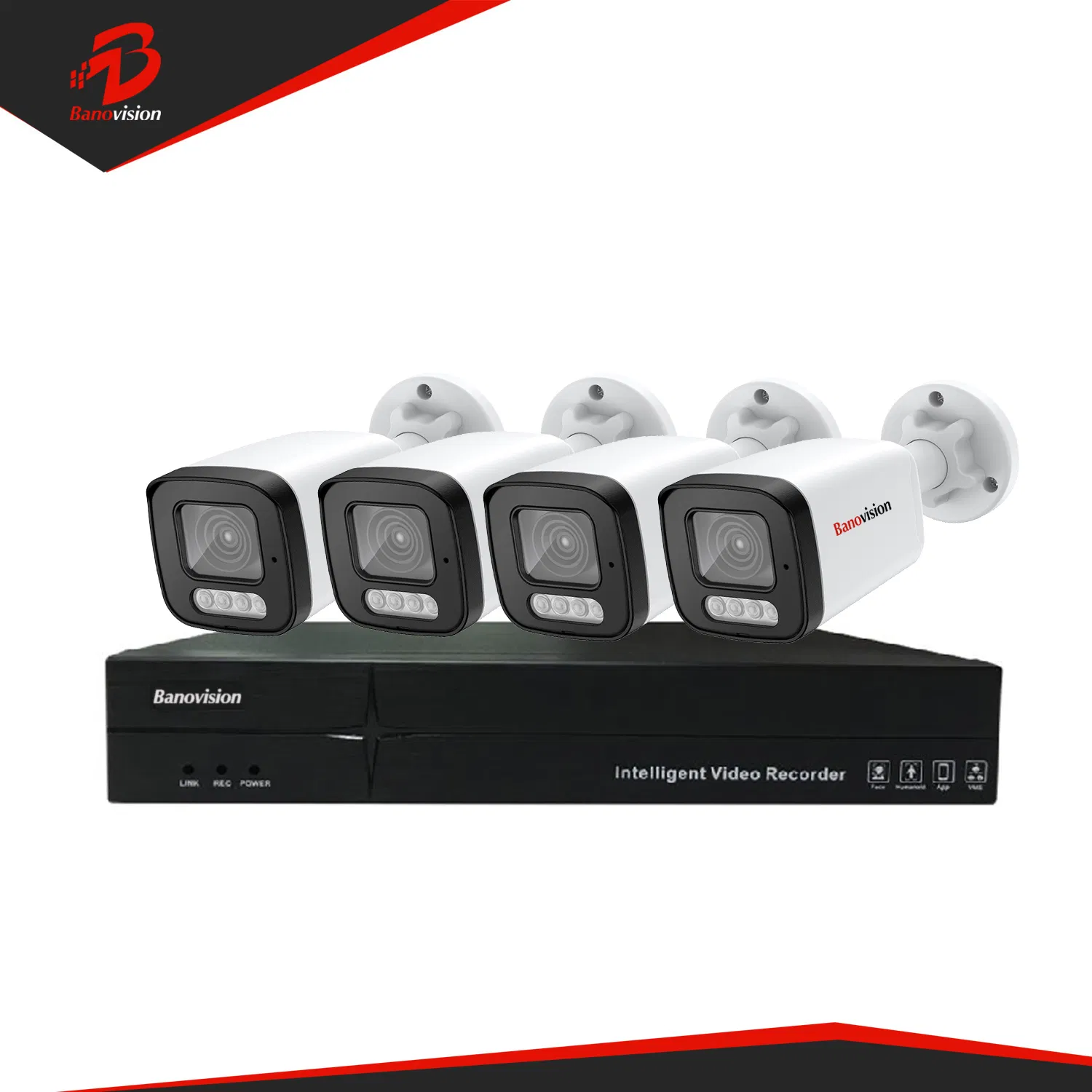 Competitive 4K/8MP 4CH Poe NVR Colorvu Smart Hybird Light CCTV Camera Kit