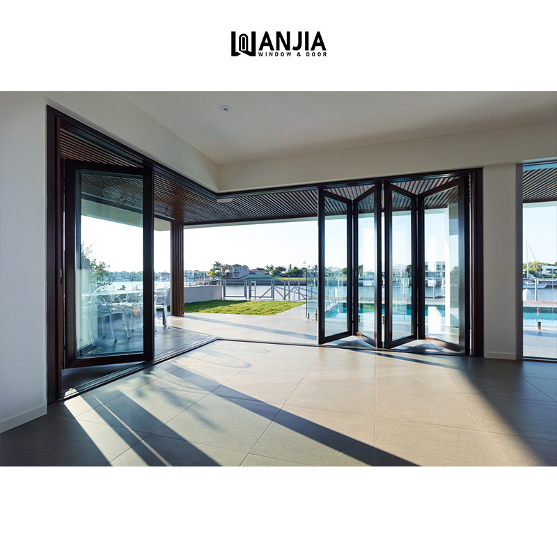 Contemporary Aluminum Folding Glass Bifold Patio Doors for Chic Home Designs
