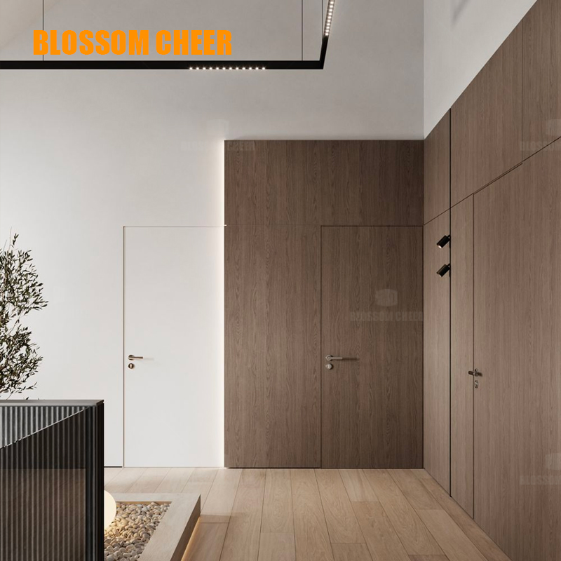 Hidden Interior Modern Design Frameless Room Composite Wooden Flush Invisible Door