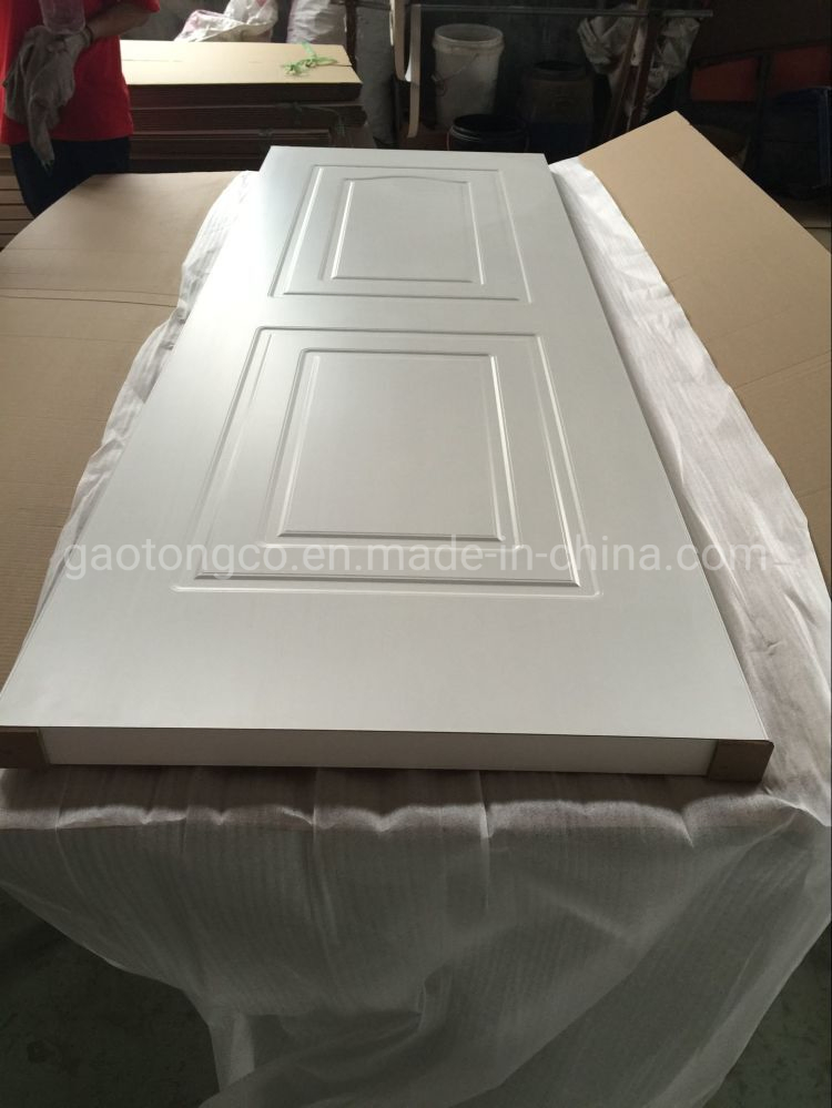 Economical Interior Wooden Rounded MDF Ffilling LVL Frame PVC Door