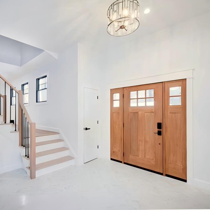 Customizable Solid Wood Blast Door - Bullet Resistant for Enhanced Security