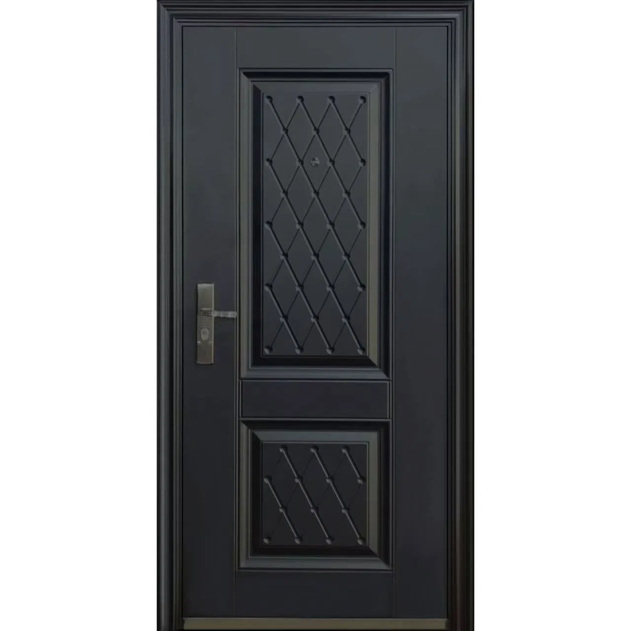 Half Opening Security Divided Farmhouse Glass Front Entry Dutch Iron Steel Door