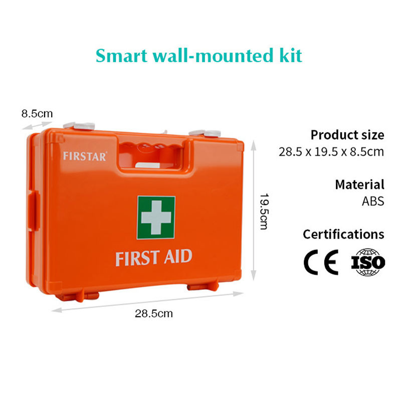 Smart Wall-Mounted Kit Survival ABS Portable Multi-Compartment First Aid Kit for Home Office Trave Outdoor