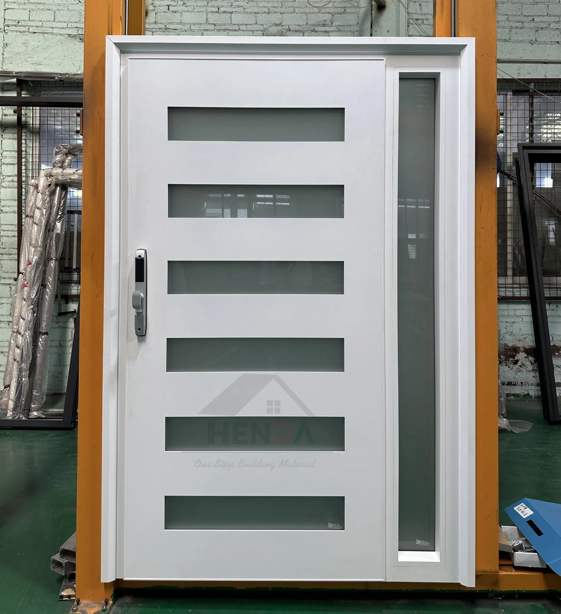 Factory Direct Villa Exterior/Interior Entry Metal Stainless Security Modern Wrought Iron Single Main Gate Design Wood Pivot Front Entrance Steel Door