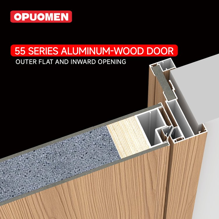 Modern Aluminum Wooden Flush Frameless Interior Bedroom Door Invisible with Hidden Frame