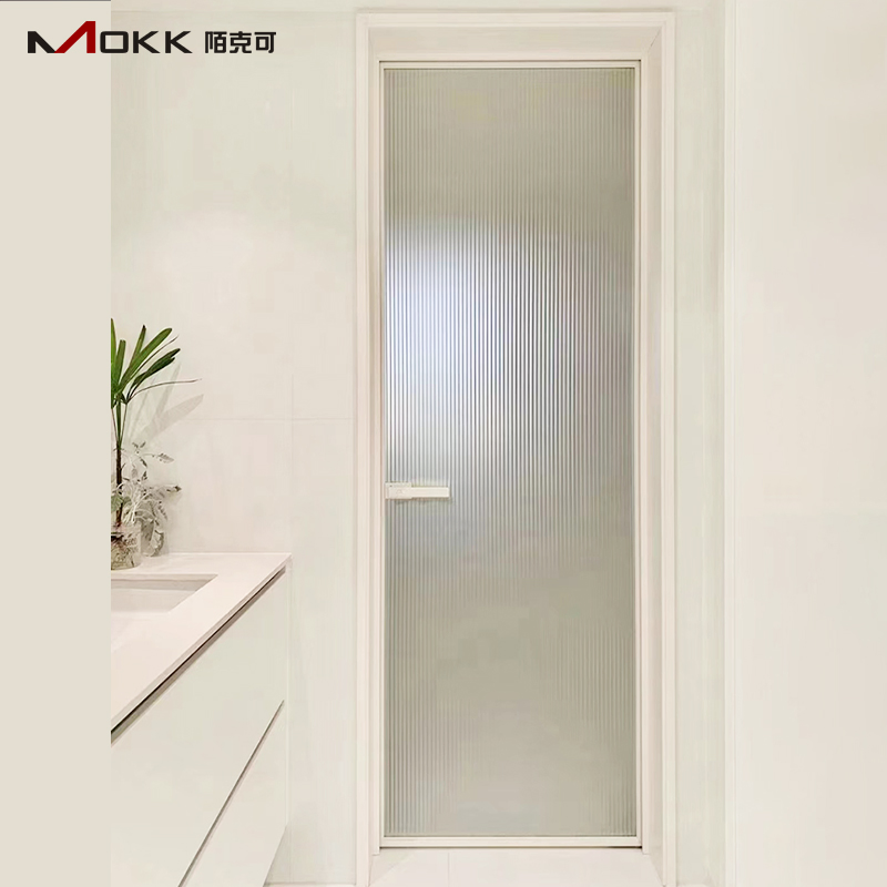 Narrow Frame Interior Kitchen Door Aluminum Casement Dutch Glass Door Flush Modern Toilet Swing Bathroom Security Door with Lock